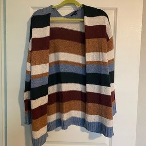 American Eagle Multicolored Striped Cardigan